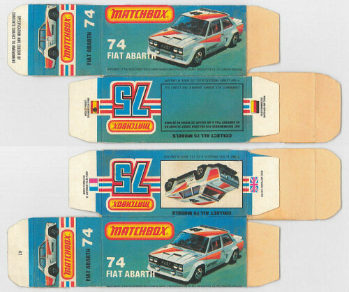 Matchbox Miniatures Picture Box L Type Fiat 131 Abarth Collectible Packaging 654fbd66 066d 454a 97bb