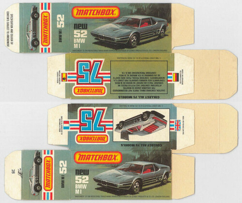 Matchbox Miniatures Picture Box L Type BMW M1 Collectible Packaging 46b02805 b3ef 49cd ac29 cf346631