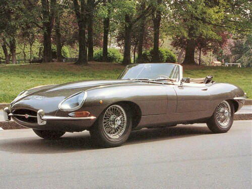 1962 Jaguar E Type Series I 3,8 Flat Floor Roadster Brown Low Frt Quarter