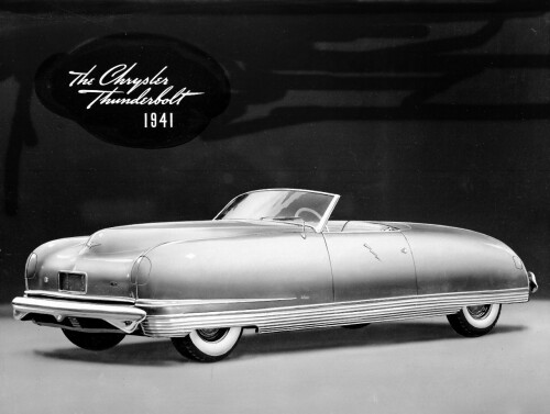 1941 Chrysler Thunderbolt Show Car fvl BW (DaimlerChrysler Historical Collection)