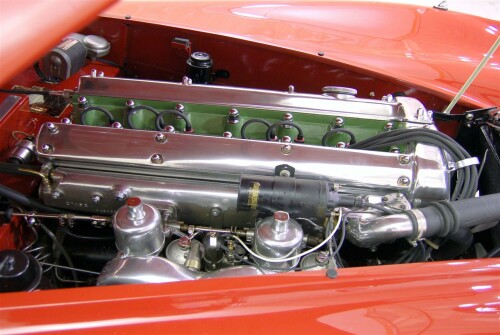1955 Jaguar XK 140 Roadster Red Tan 22