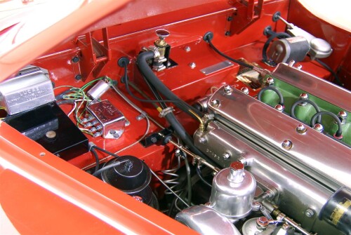 1955 Jaguar XK 140 Roadster Red Tan 25