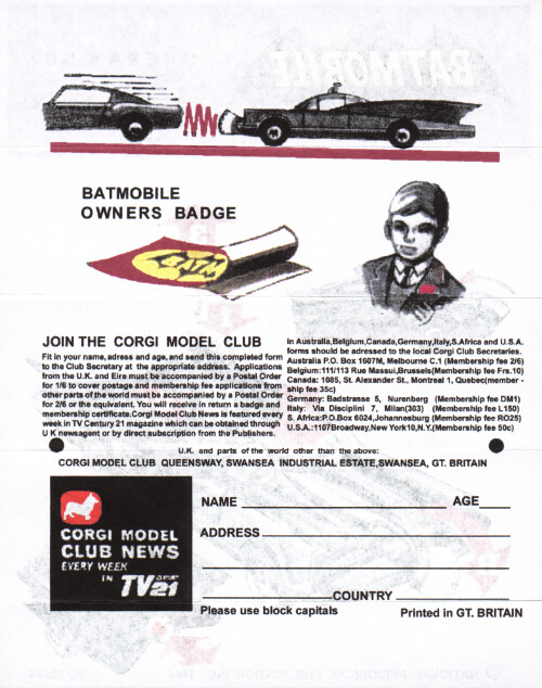 CT267 Batmobile Club Badge