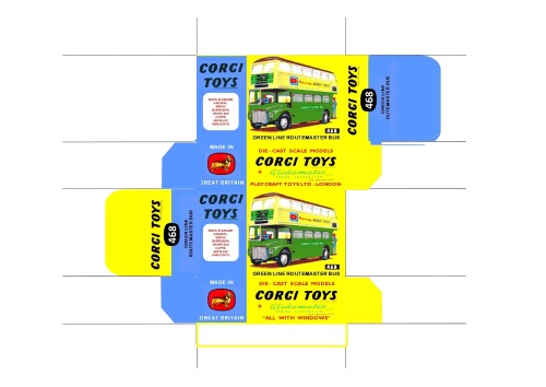 CT468 Green Line Routemaster Bus Corgi Toys A3 (1)