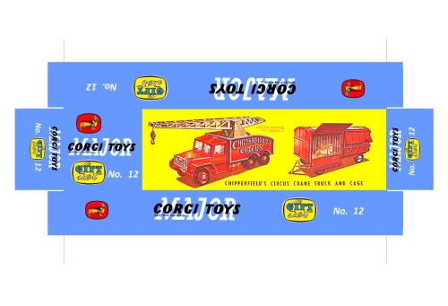 CT Gift Set 12 Chipperfields Circus Crane Truck & Cage 02 A3+