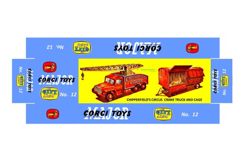 CT Gift Set 12 Chipperfields Circus Crane Truck & Cage 01 A3+