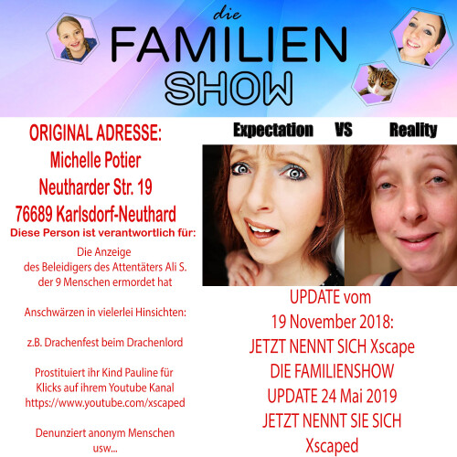 Adresse Youtube Xscaped FamilienShow Xscape Inhaberin Michelle Potier Neutharder Str 19 76689 Karlsd