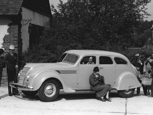 1935 Chrysler Imperial Airflow 4 Door Sedan fsv BW (DaimlerChrysler Historical Collection)