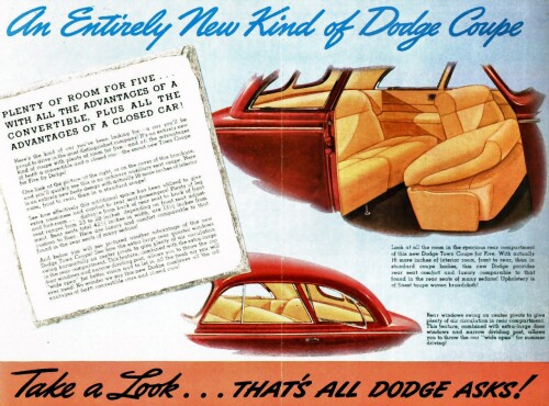 1939 Dodge Hayes Coupe Advertisement (DaimlerChrysler Historical Collection)