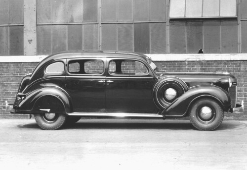 1937 Chrysler C 14 Imperial 4 Door Touring Sedan svr BW (DaimlerChrysler Historical Collection)