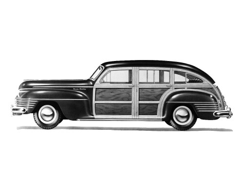 1942 Chrysler Town & Country 4 Door Suburban sv BW (DaimlerChrysler Historical Collection)