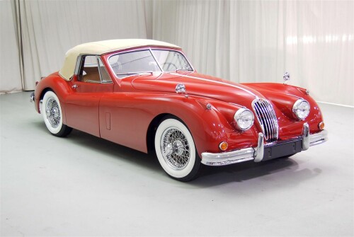 1955 Jaguar XK 140 Roadster Red Tan 02