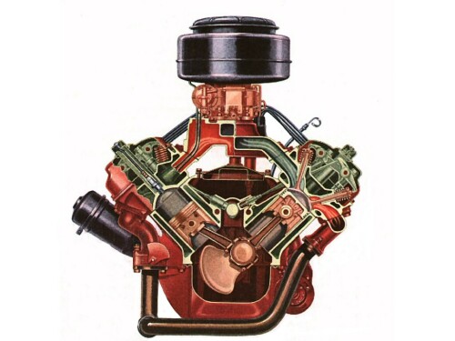 1951 Chrysler FirePower Hemi Engine Cross Section (DaimlerChrysler Historical Collection)