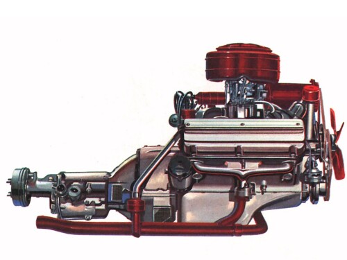 1951 Chrysler FirePower Hemi Engine Rt. sv Art Work (DaimlerChrysler Historical Collection)