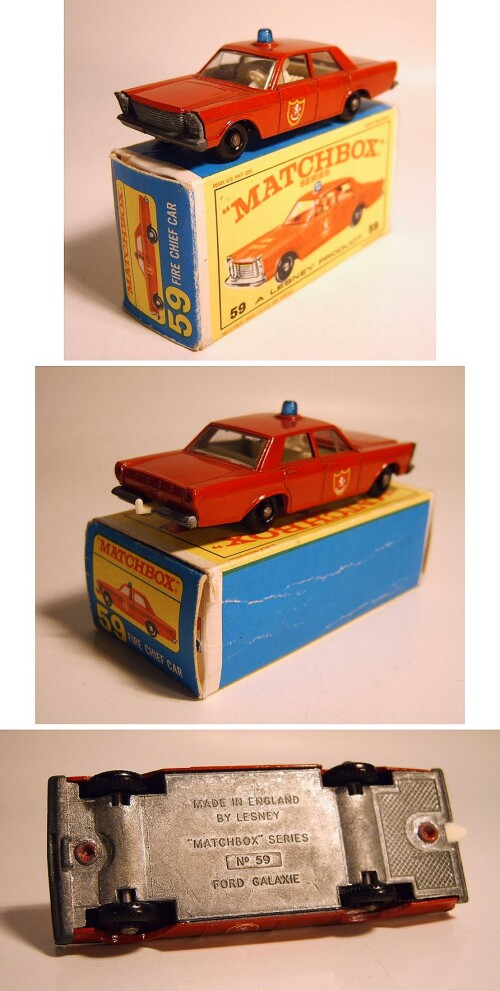 Nr.59 Ford Galaxie Fire Chief Car + Box