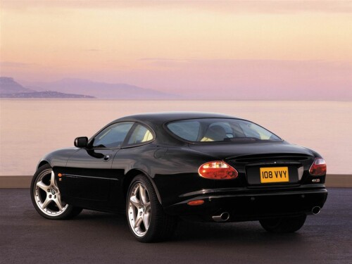 2003 Jaguar XKR Coupe Black Rearview