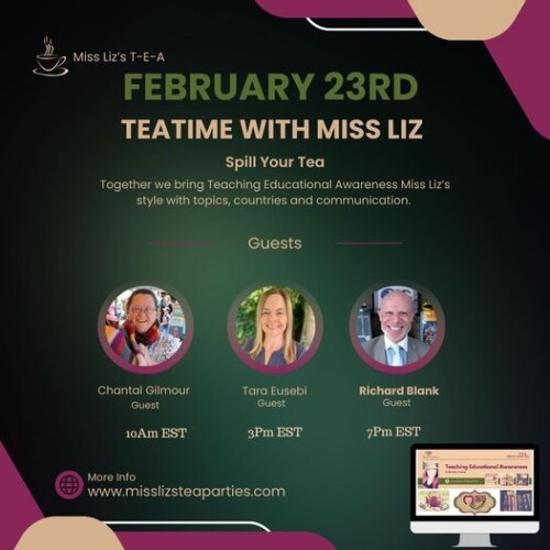 Teatime with Miss Liz podcast guest Richard Blank Costa Rica's Call Center.